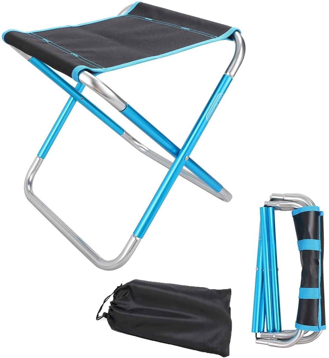 Dailygoods- Opvouwbare Kruk - Lichtgewicht - Draagbaar - 150 kg Maximaal Belastbaar - Oxford Weefsel - Waterafstotend - 23 x 26 x 39 cm - Klapstoel