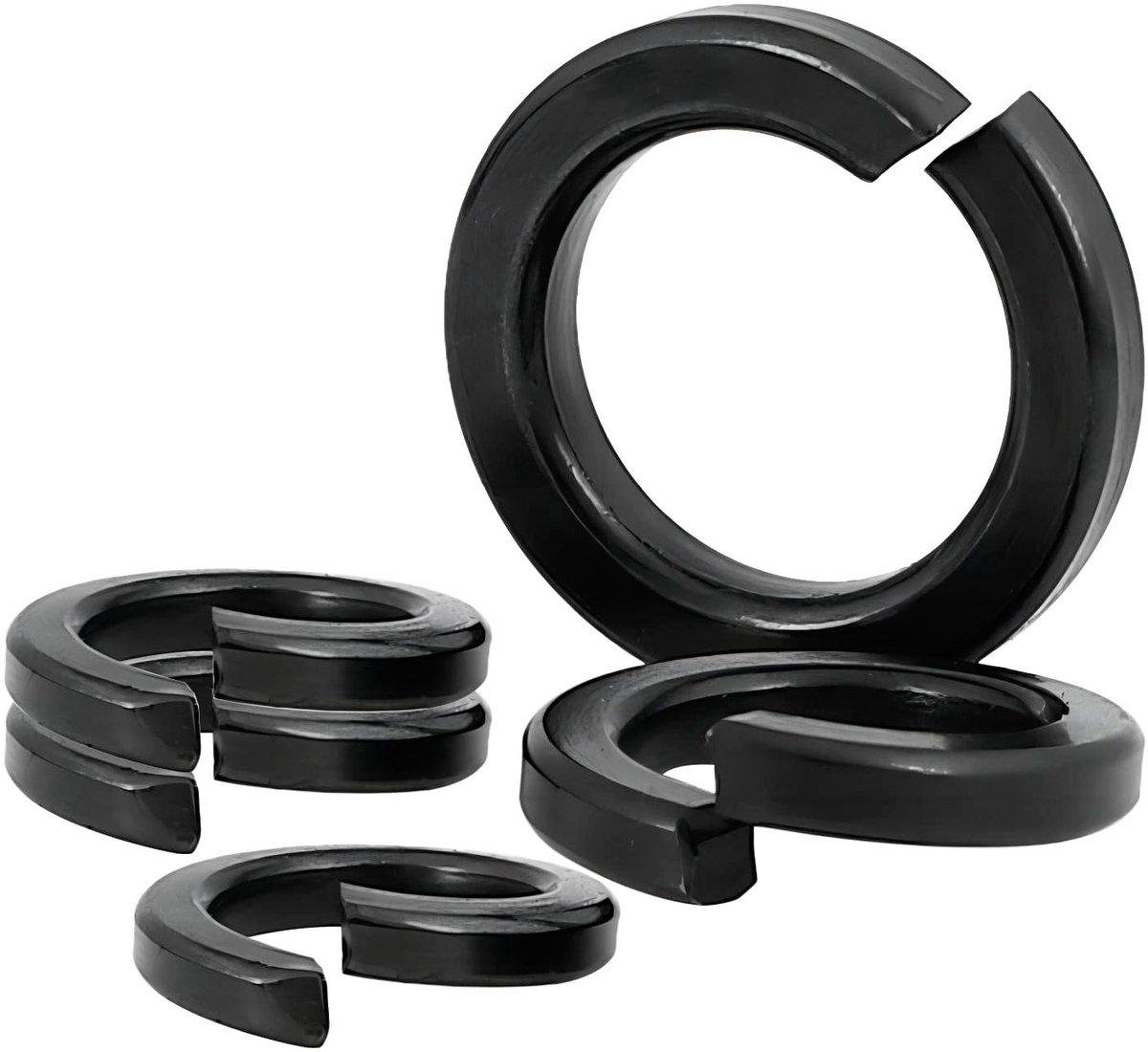 Dailygoods- Veerring 10 Stuks - Spiraalvormige Sluitringen - Koolstofstaal - Anti-losmakende Werking - Anti-vibratie - Hoge Slijtvastheid - Sluitring