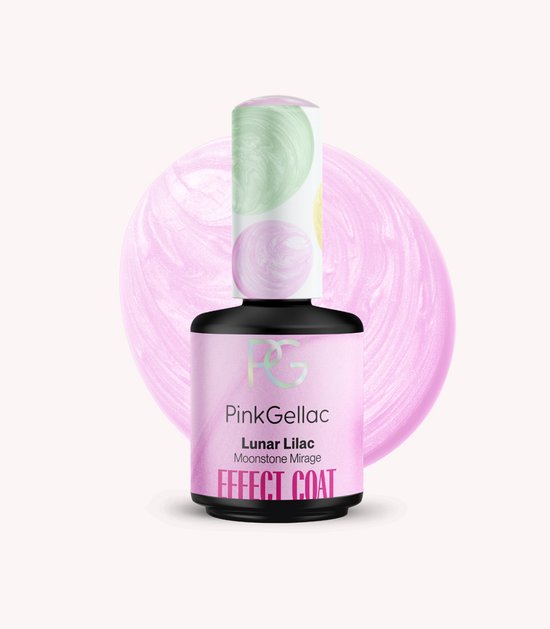 Pink Gellac Lunar Lilac Moonstone Mirage effect coat gellak flesje.
