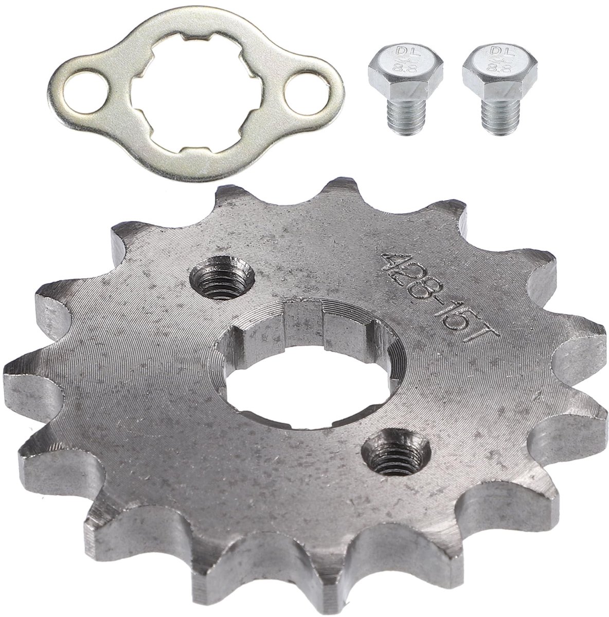 Dailygoods- Voortandwiel 428 Stijl 15T - Motorfiets Tandwiel - Duurzaam Metaal - 20 mm ID - Eenvoudige Montage - 65 x 7 mm Afmetingen - Motorwiel