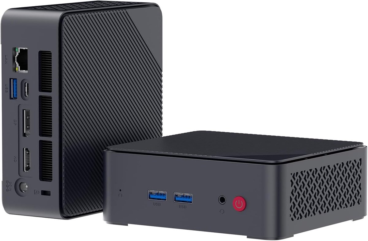 Mini PC Intel N100 16GB RAM 512GB SSD – Compacte computer voor kantoor, 4K UHD, WiFi, Bluetooth