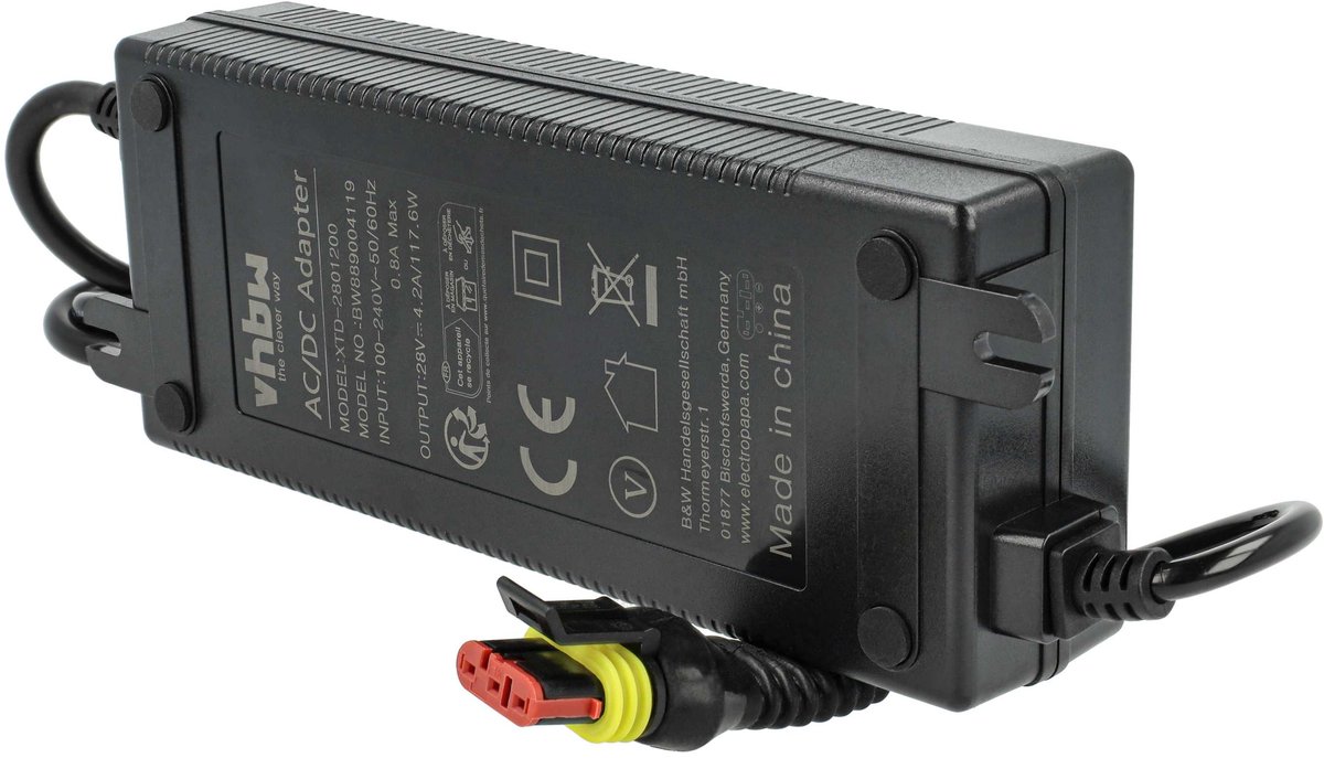 vhbw-oplader ter vervanging van de Husqvarna-modellen 590941501, 580380601, 586755201 en 590442401 voor robotmaaiers op accu.