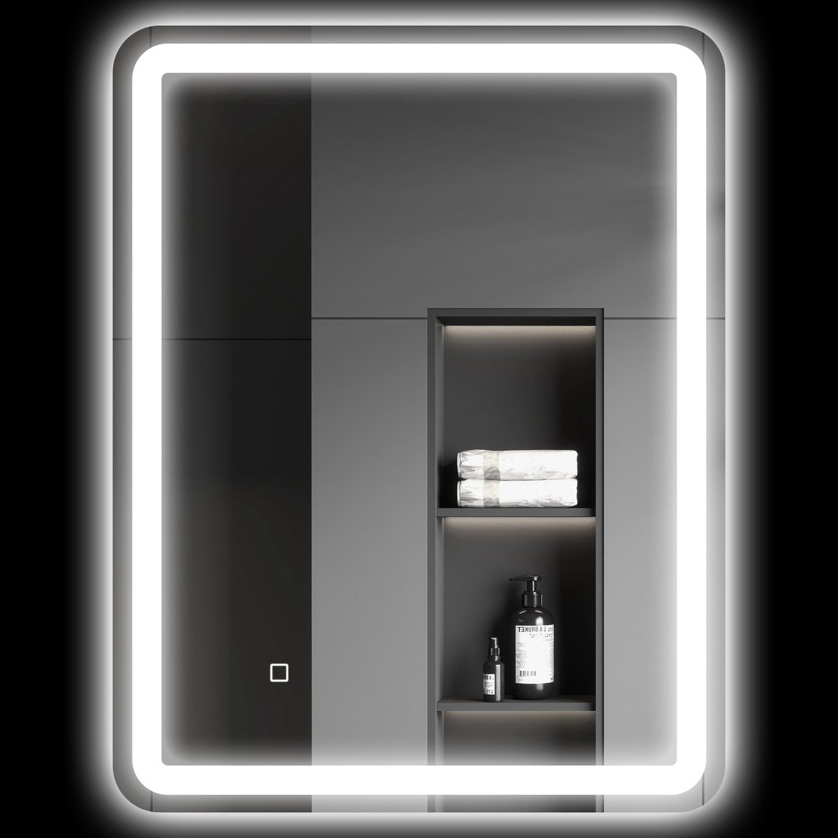 Badkamerspiegel met LED - cm - Dimbaar & Anti-condens 60 x 80