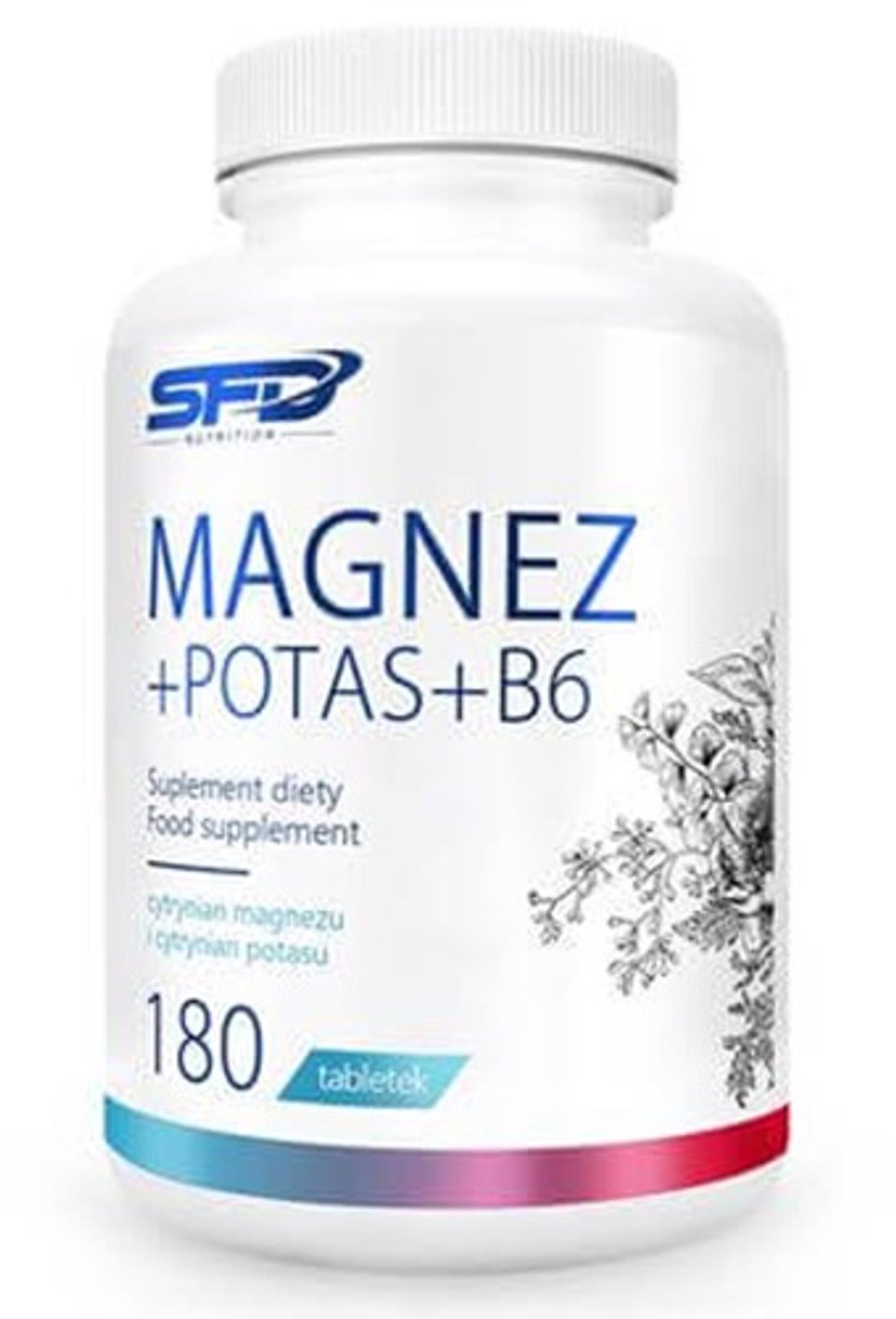 SFD Magnesium + Kalium + B6 – 180 tabletten – 45 porties