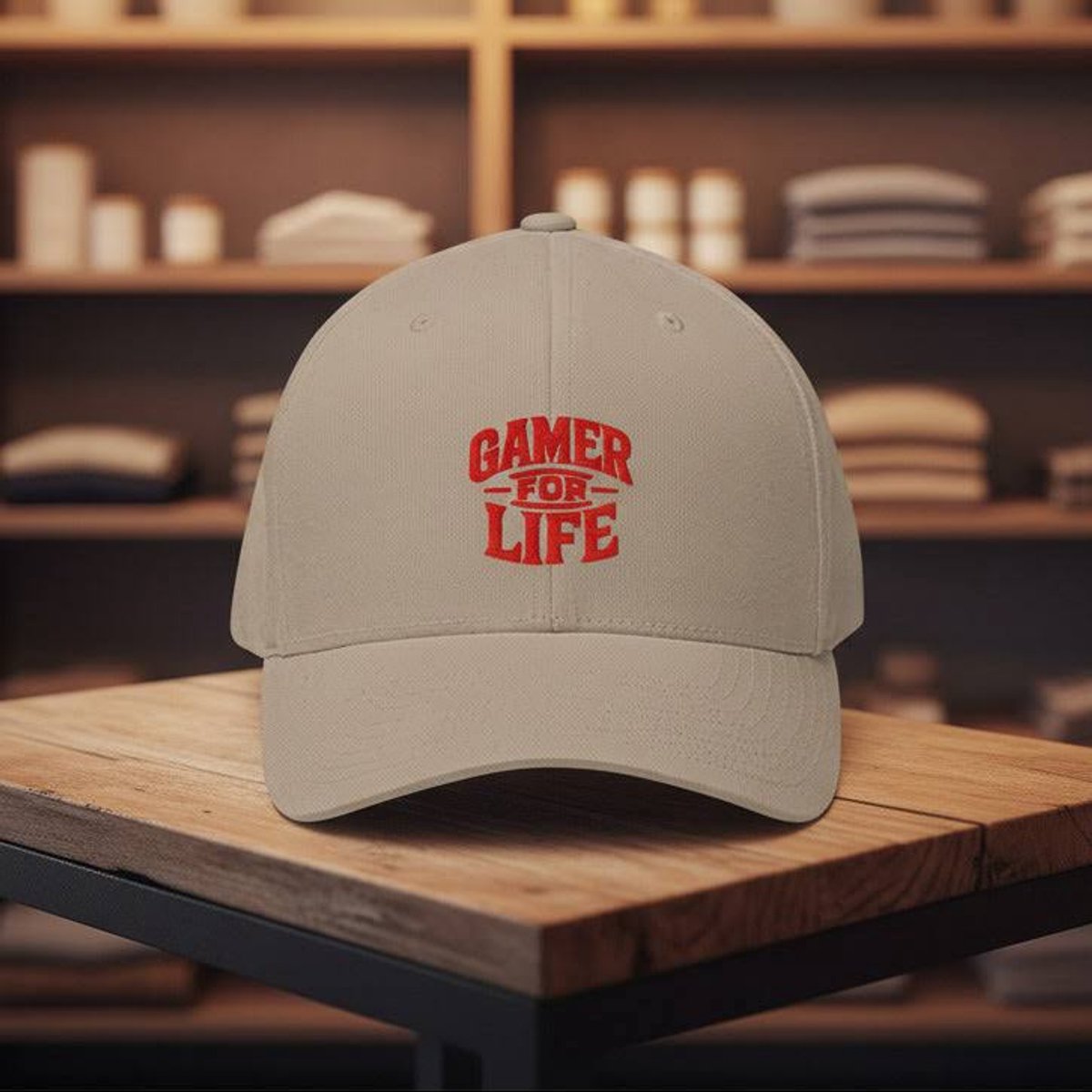 Gamer for live Cap-Khaki - S/M