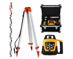 Zelfnivellerende laser - Roterende bouw laser - Waterpas laser SET - 360 graden laser - Rotary lijnlaser - Laserwaterpas -  Professional - Professioneel - Complete set - Bouw - Hovenier -  Installatie techniek - Timmerman