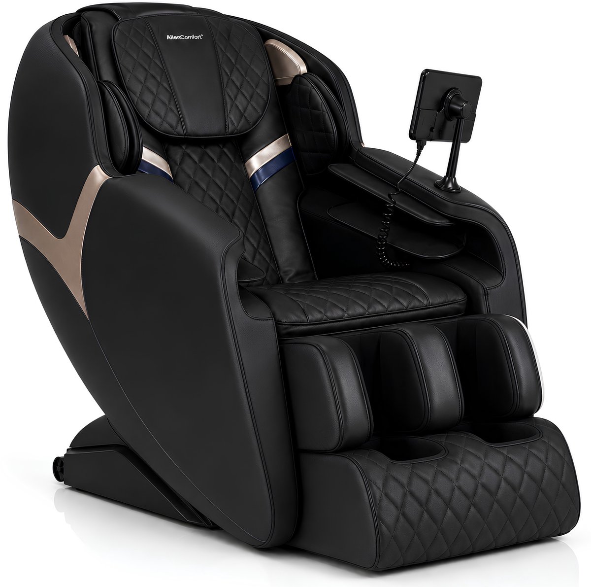 AlienComfort™ Massagestoel PLUTO Zwart - Shiatsu Massagestoel - 10 Rollers & 12 Airbags - Zero Gravity - Verwarming - Bluetooth - Massagestoel Elektrisch - Full Body Massage