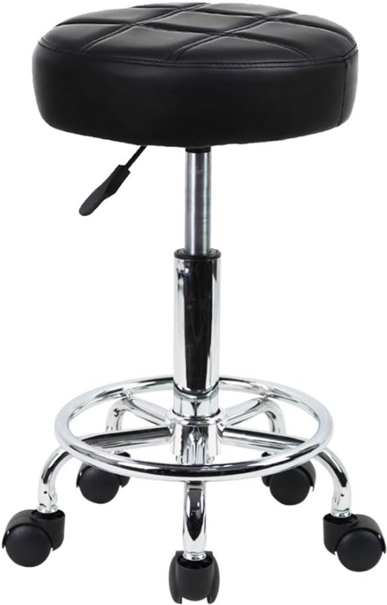 ZRNS® Kapperskruk op Wielen - Zadelkruk - Ergonomische Zadelstoel - Zwart