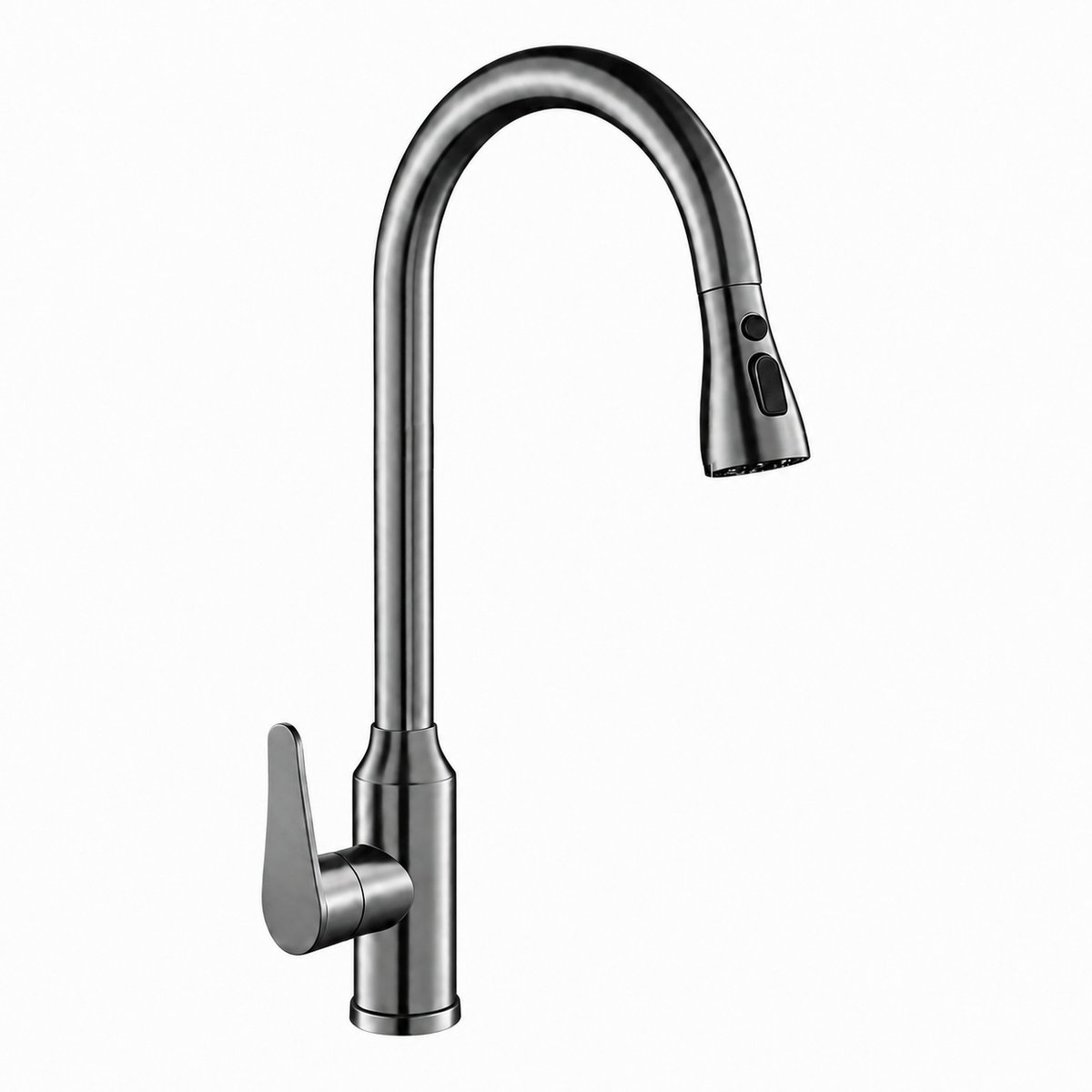 Purepeak Keukenkraan met Uittrekbare Loop - Handdouche met Slang - Uittrekbaar - Zilver