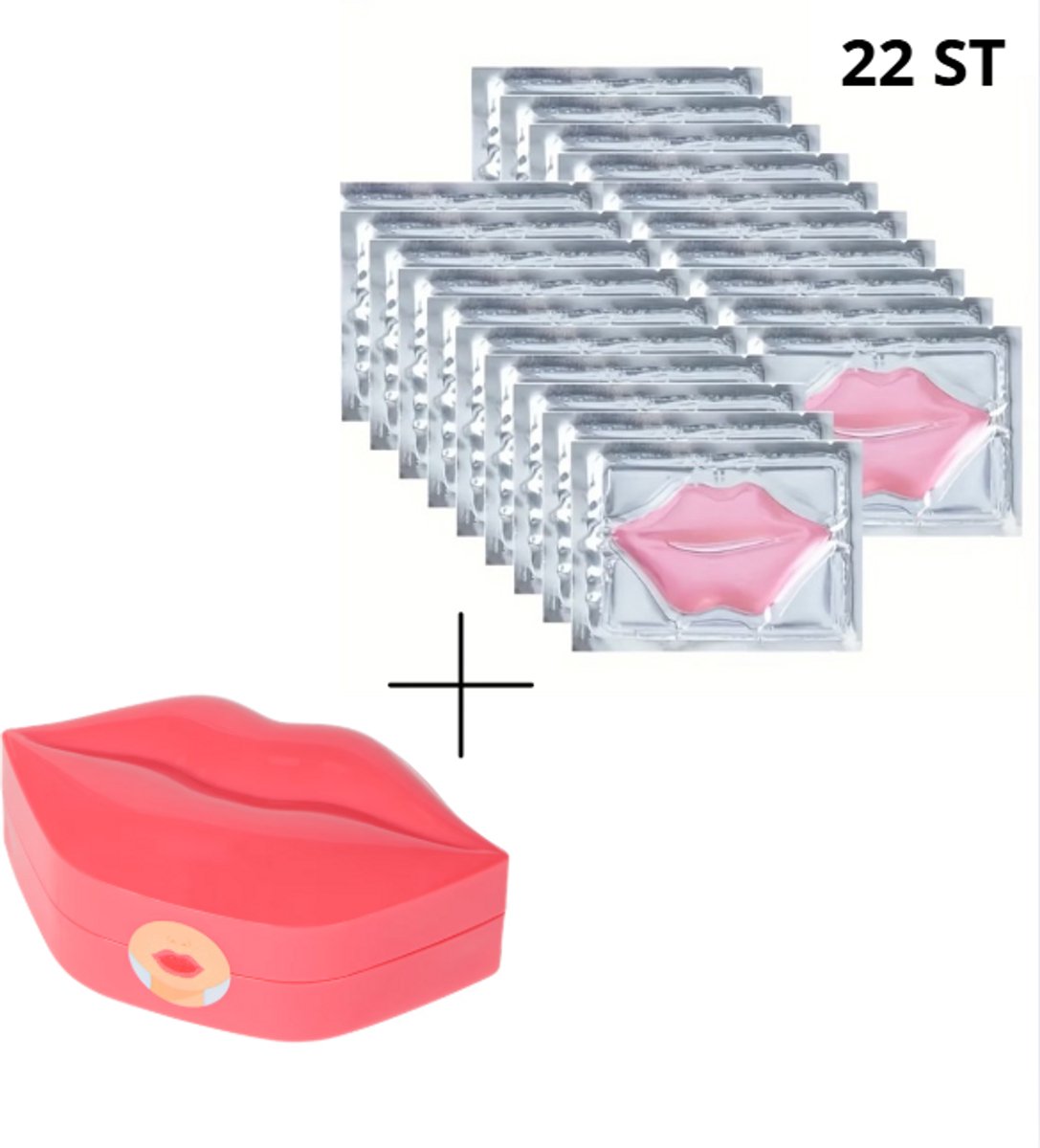 Lip masker - 22 stuks - Hydraterende Lippenmasker - Hydrogel - Lippenverzorging - Anti-droge lippen