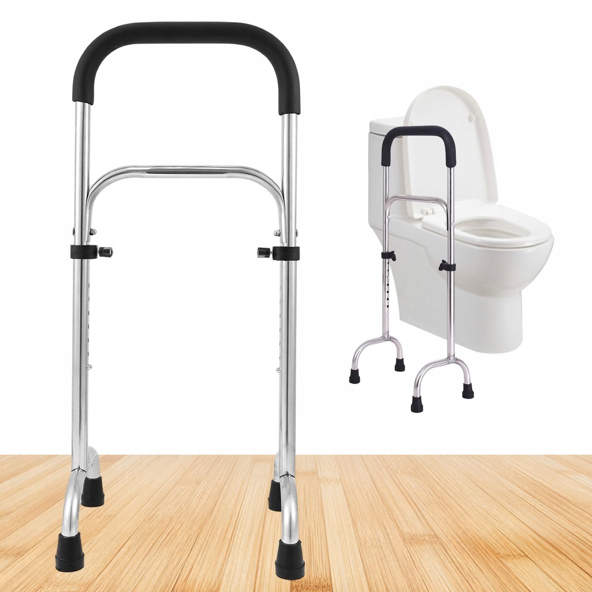 Opstahulp Voor Ouderen - Sta-hulp - In Hoogte Verstelbaar - 78-89 cm - Rollator met Antislip Voetmat - Mobiliteitshulp Voor Ouderen en Mensen met Beperkte Mobiliteit