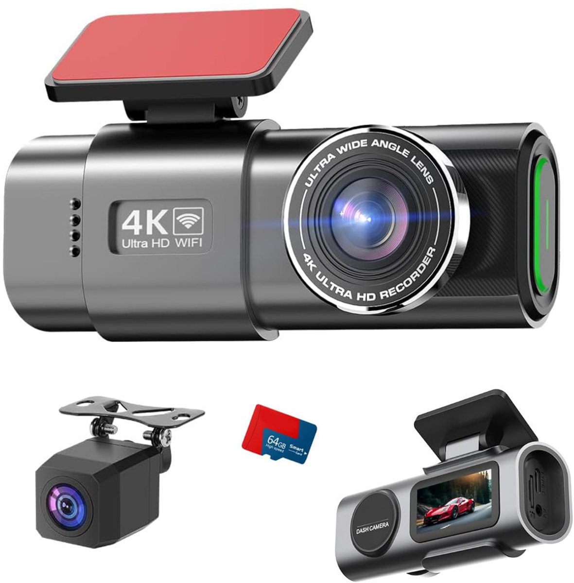 Zavio® Dashcam voor Auto - Auto Camera - Dashcam Voor en Achter Draadloos