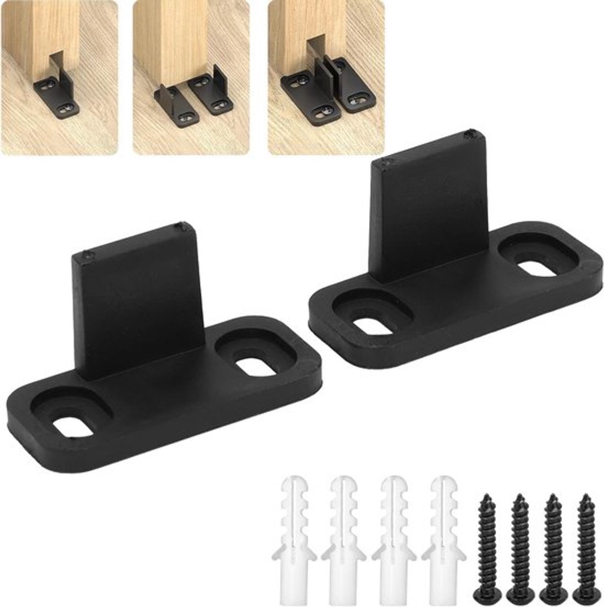 3-weg schakelventiel - 3/8" adapter T-verbinding - RVS T-stuk - Geborsteld nikkel omleidingsventiel (2 stuks)