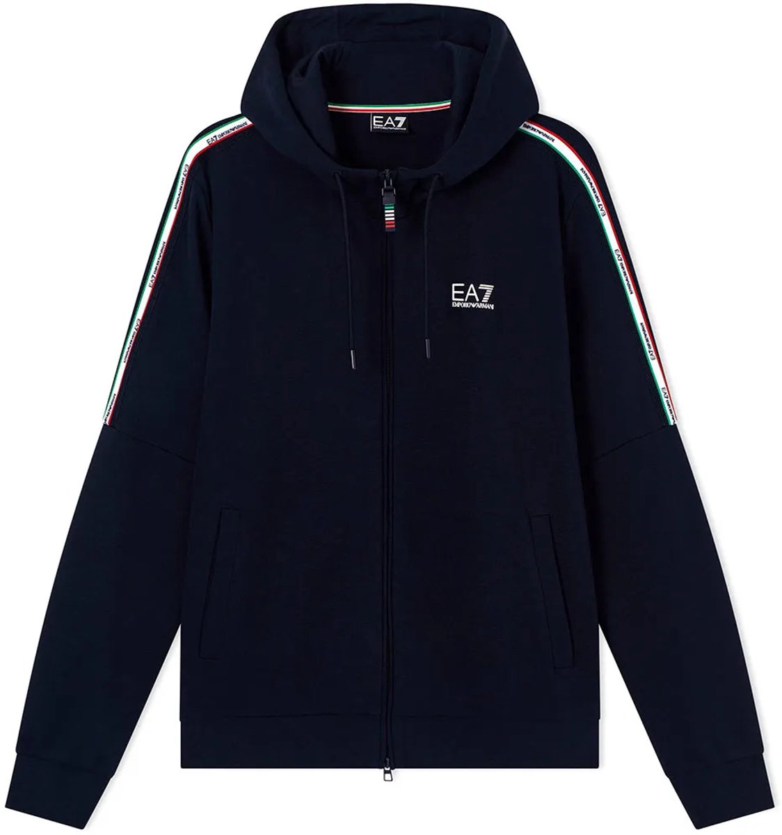 Ea7 Emporio Armani Italian Spirit Sweatshirt Met Rits Blauw L Man