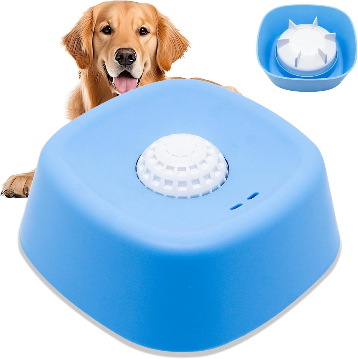longziming - Honden Likkom - Siliconen Voerbak - Slow Feeder Hond - Innovatief Rollend Balontwerp - Anti-Slip Buitenlaag - Voedselveilig Siliconenrubber - Vaatwasserbestendig - 1 Stuk - blauw