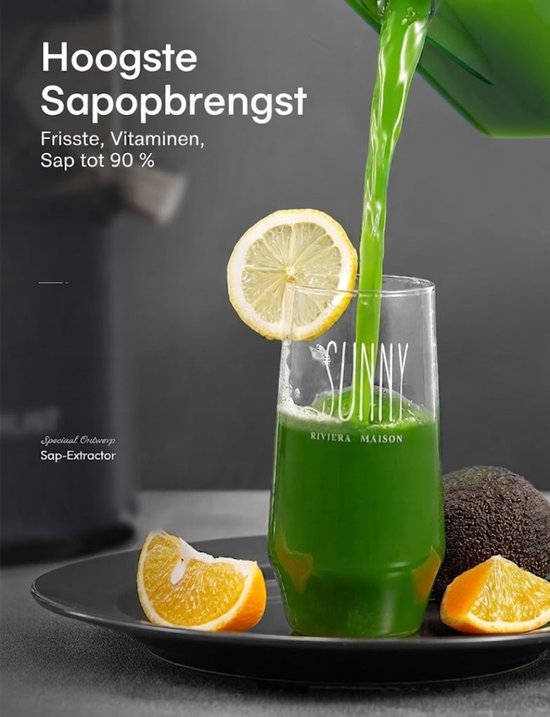 Lìon® Sapcentrifuge - 65 mm - En Groentesapcentrifuge - Fruit- Zwart - 31cm x 26cm x 15cm van Lion — afbeelding 4