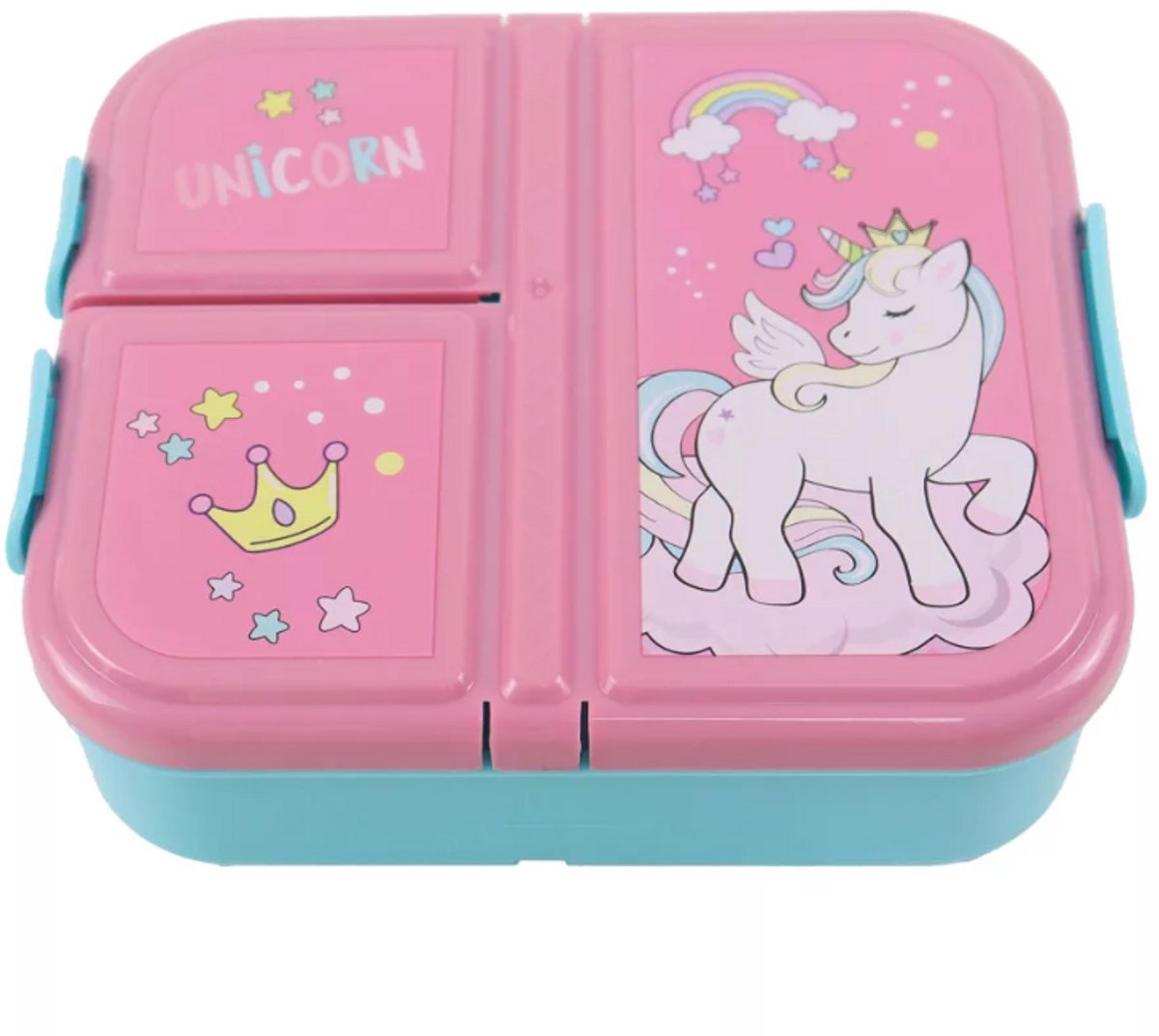 Lunch box Unicorn - Unicorn broodtrommel -Unicorn Crown lunchbox met meerdere compartimenten - brooddoos -