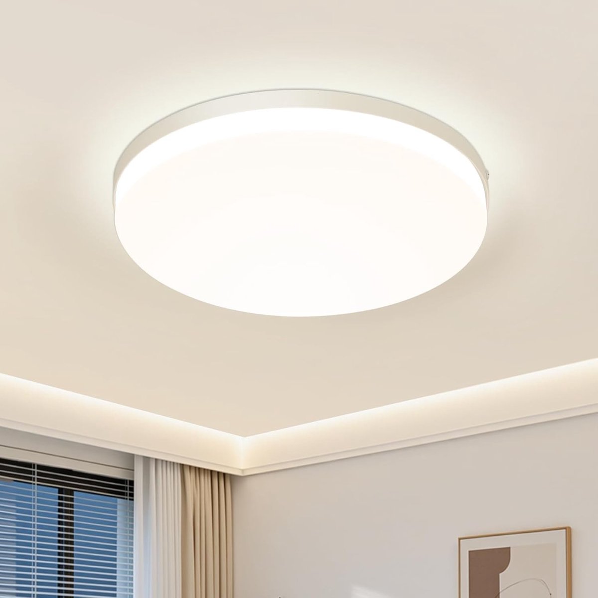 Plafondlamp - Neutraal Wit - Ø30CM - LED 48W 4800LM 4000K - Voor Keuken, Badkamer, Woonkamer