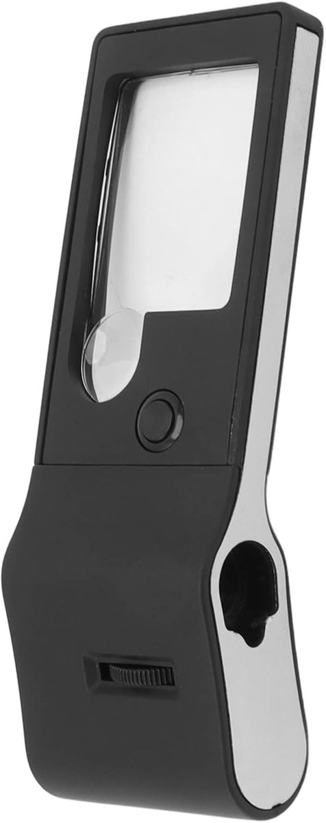 Vergrootglas met Licht - Wit - 11,5 x 4 cm - Ergonomisch Handheld Vergrootglas met UV-detectie - Voor Senioren