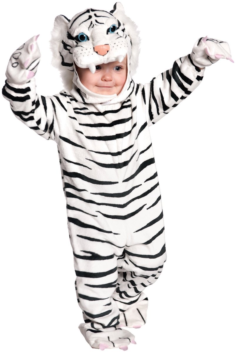 Witte tijger kostuum voor baby's