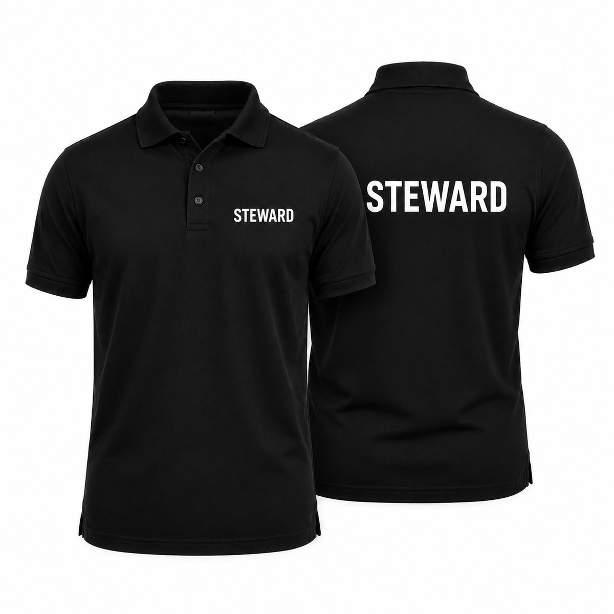 Polo met Steward opdruk - 100% katoen - 180 g/m² - Maat S