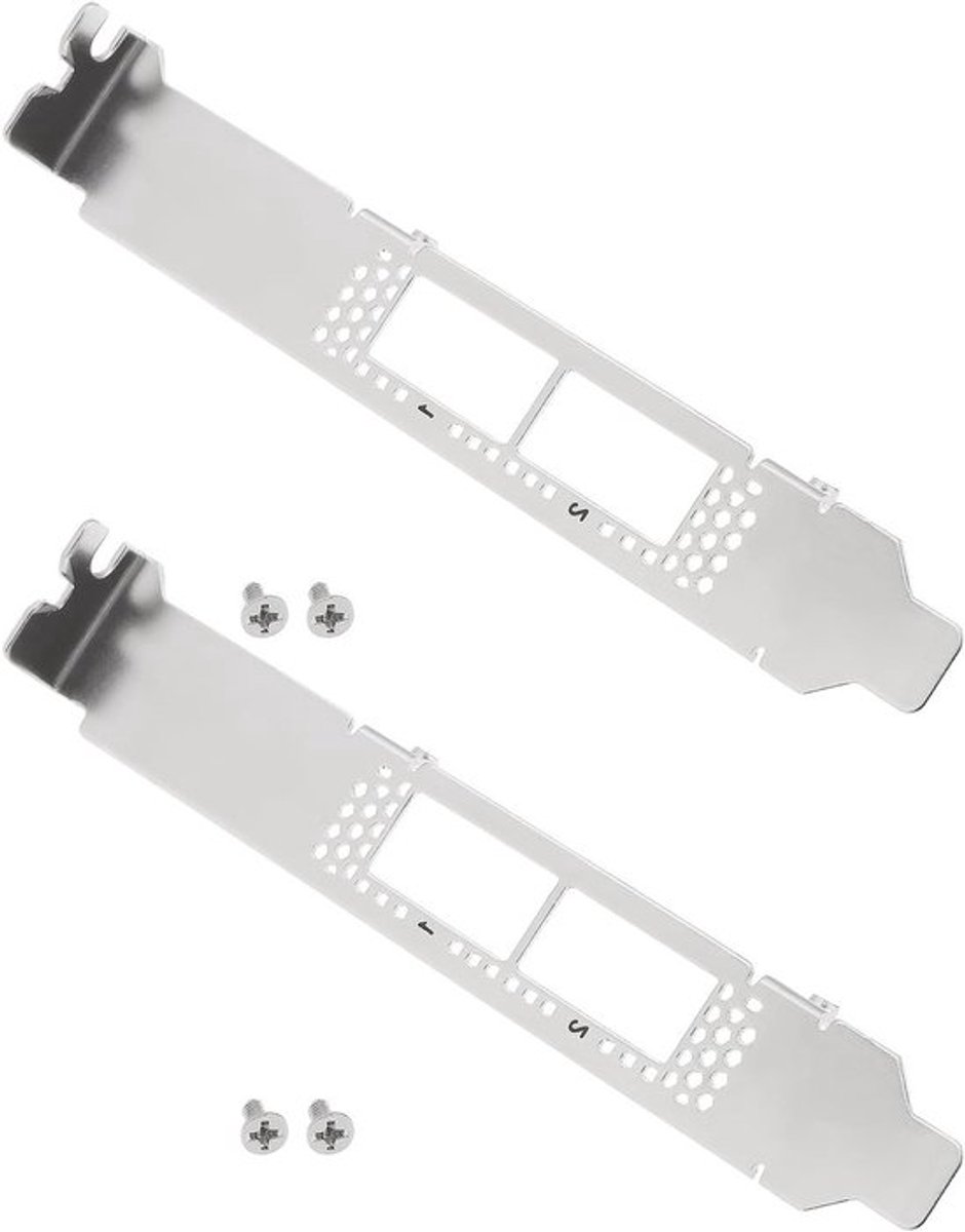 Volledige hoogte beugels - schroeven - 2 stks - Mellanox CX416A CX456A CX556A MCX516A MCX456A CONNECTX-4 - Compatibel - Zwart model.