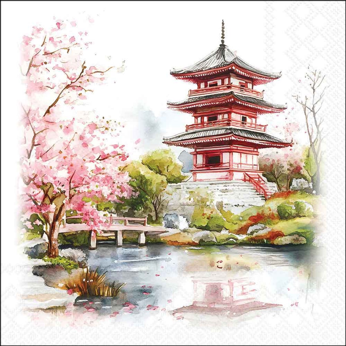 Lunch Servetten Temple - Ambiente - 33x33 cm