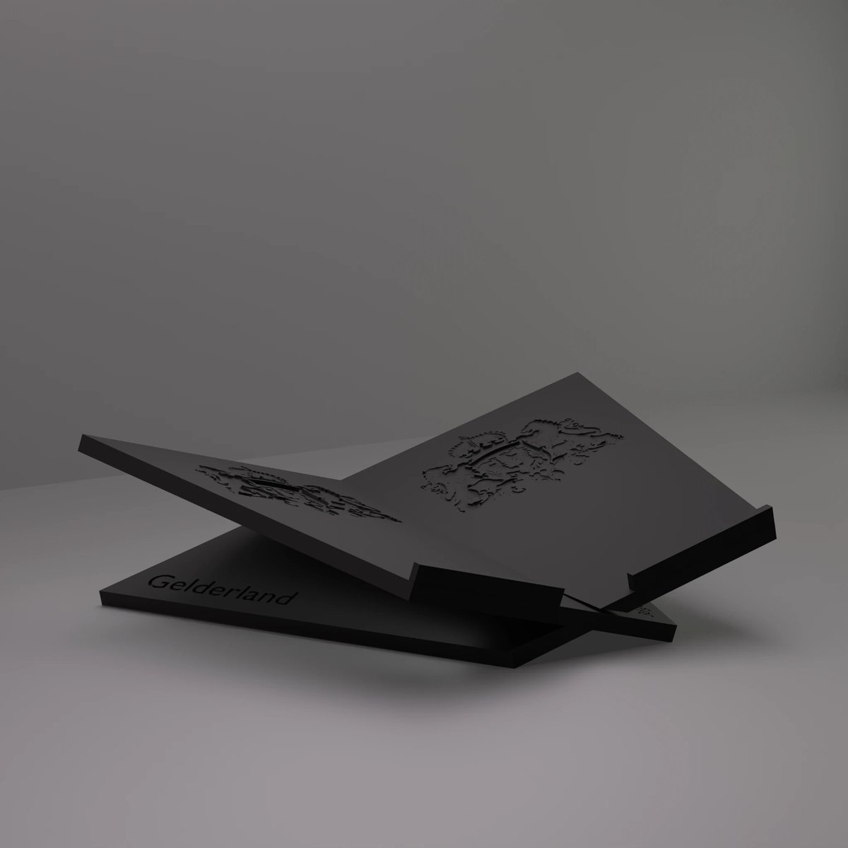 3d-gezellig Grote Boekenstandaard Gelderland - Boekensteun - Boekenhouder - Book Holder - 46*31*12 cm - Zwart - 100% gerecycled PLA (bioplastic)