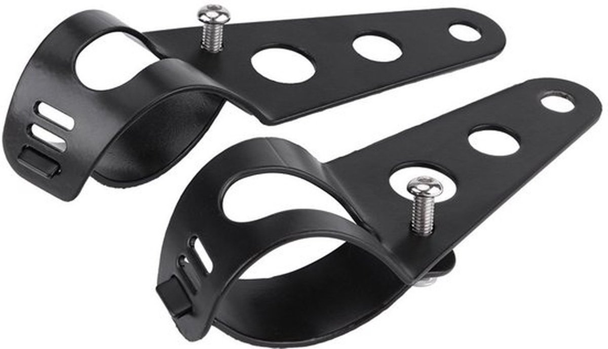 Koplampbeugel - Geschikt voor 33-43 mm - Hoogwaardig Smeedijzer - Schokbestendig - Duurzaam - Voor Chopper/Cafe Racer - Motorcycle Bracket