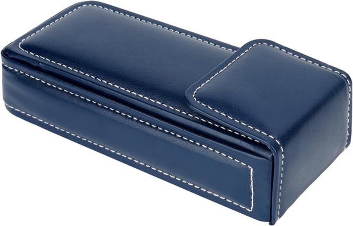 Hardshell zonnebrillenhoes XXL in blauw - Opbergorganizer voor extra grote zonnebrillen - Compatibel met D1OR, EverDior, 30Montaigne.