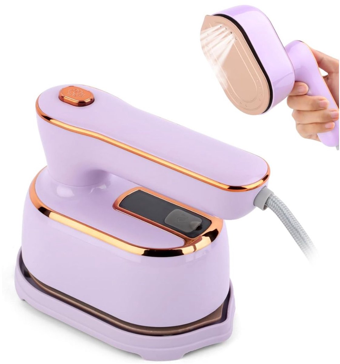 SP® Reisstrijkijzer - Mini strijkijzer - Handstomer - Paars - 20cm × 9cm × 10cm