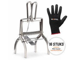Moffel® Mollenklem 16 Stuks + Tuinhandschoenen - Mollenval - Mollenverjager - Mollenvallen - Mollenklemmen voor Effectieve Mollenbestrijding