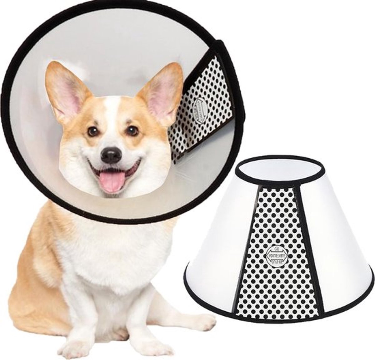 Beschermhalsband voor Honden, Elizabethaanse Kraag tegen Bijten en Likken, Veiligheidsnekkraag voor Kleine Honden (39-43 cm), Comfortabele en Effectieve Bescherming