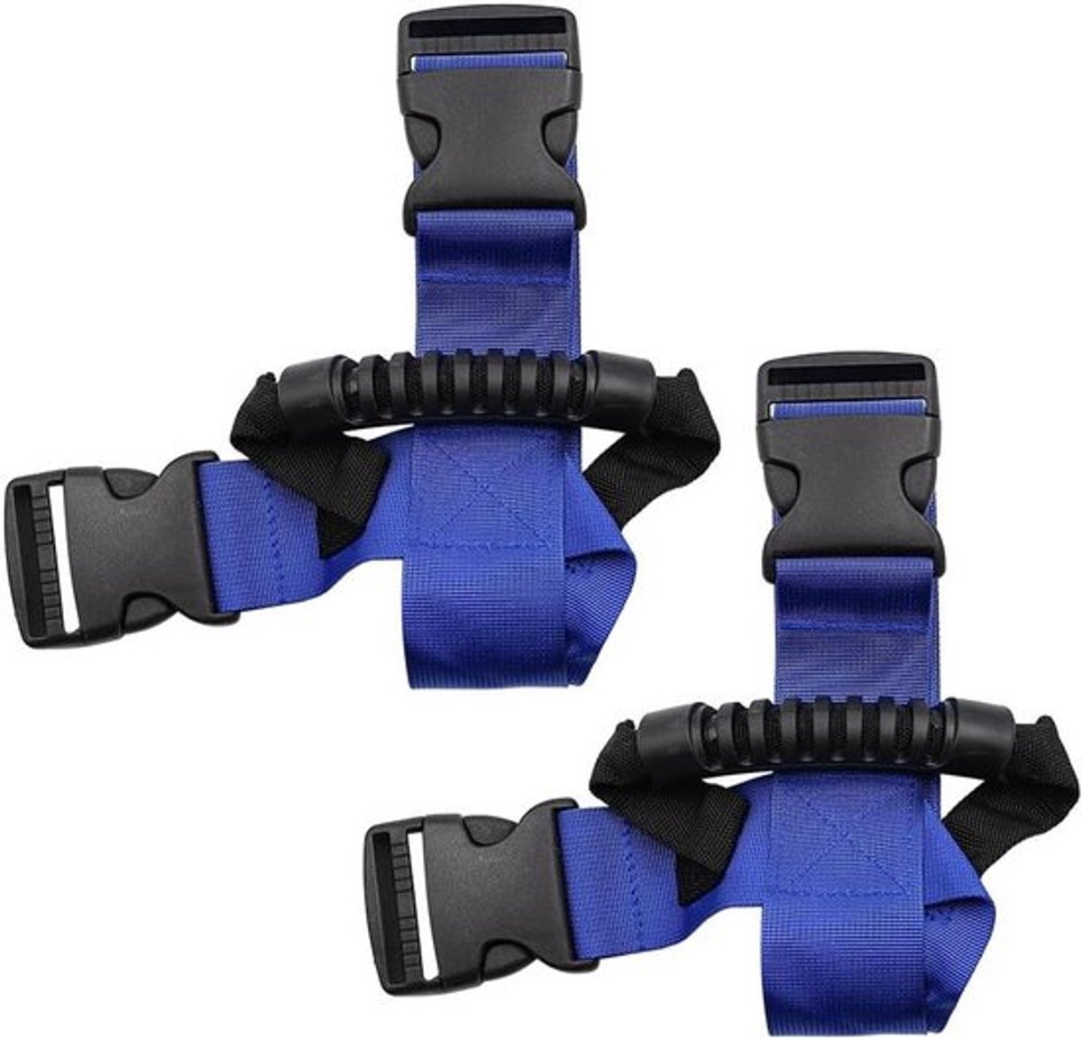 - Draagriem voor hijsdozen - Verstelbare nylon riem - Kruisstijl - Boodschappenbagage - Zwart - 2-pack geschikt voor verplaatsen - Handvat - Riem met handvat.