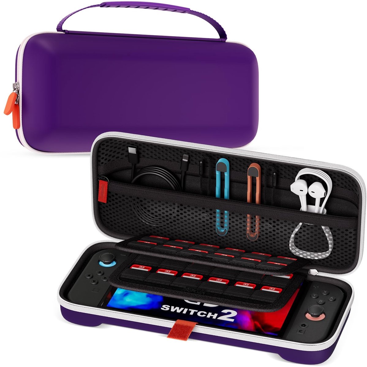 Solidchoice - Draagtas voor Nintendo Switch 2 met 24 Game Kaartsleuven
