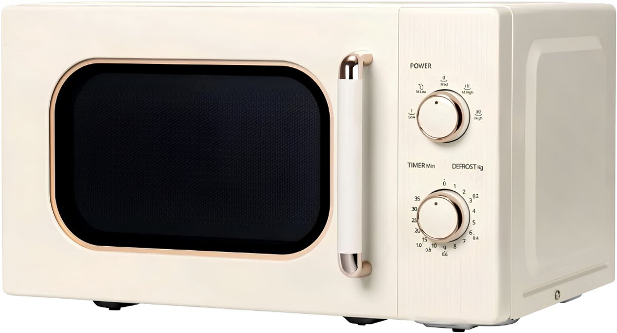 SNJY® Magnetron Vrijstaand - Microgolf - Microwave - 5 Standen - 20 Liter - 36,3D x 44B x 25,9H cm - 700W - Crème