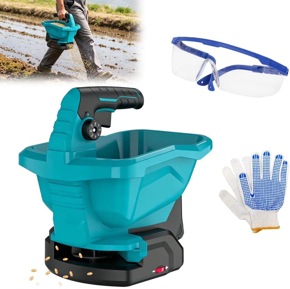 Solidchoice - Accu Kunstmeststrooier voor Tuinonderhoud