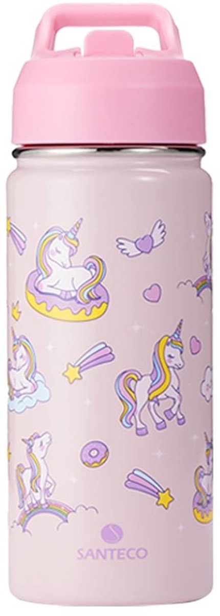 Solidchoice - Kindertumblefles RVS 500ml met Rietje
