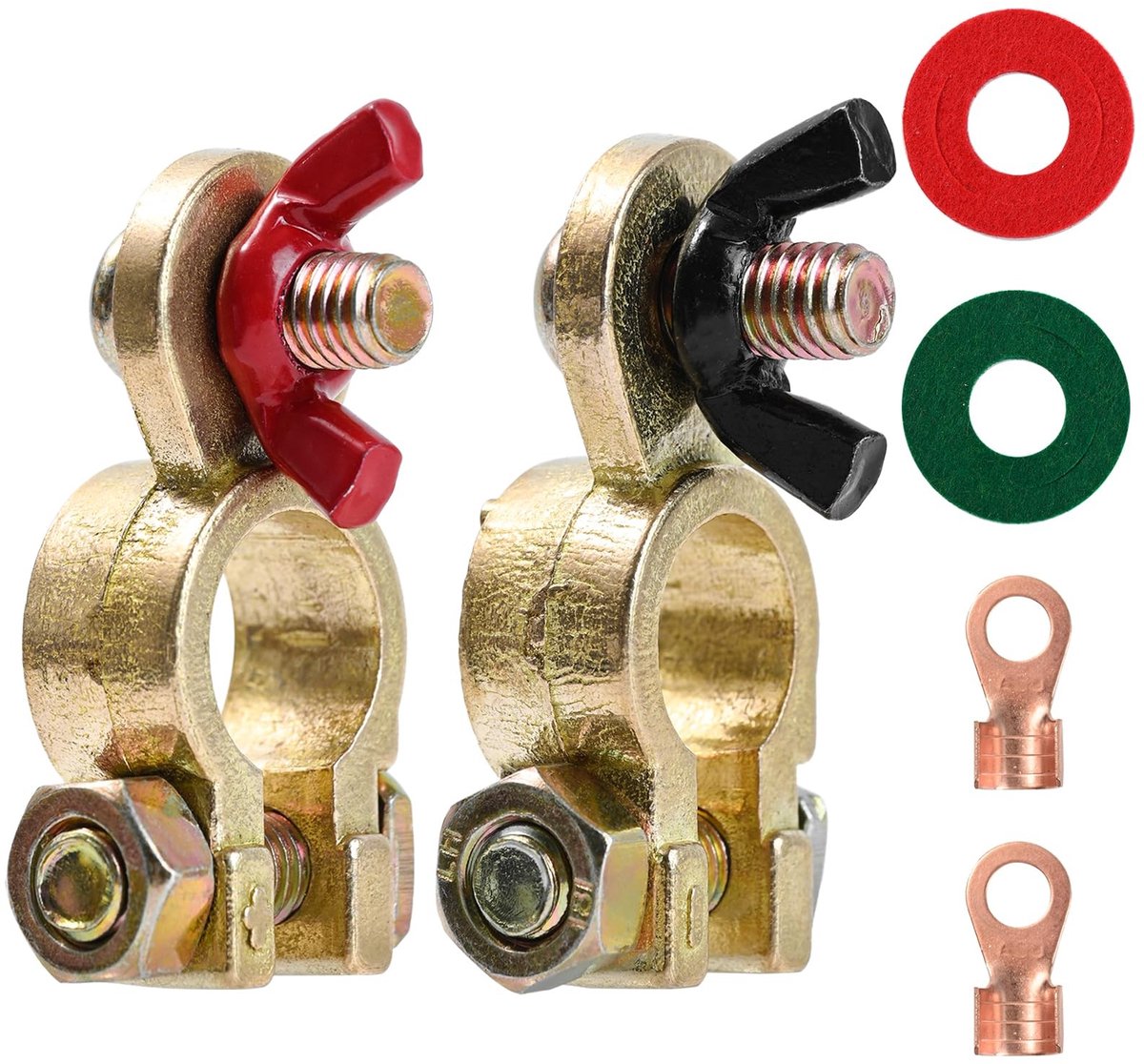 Solidchoice - Set van 2 Accuklemmen met Snelle Koppeling voor Auto en Truck