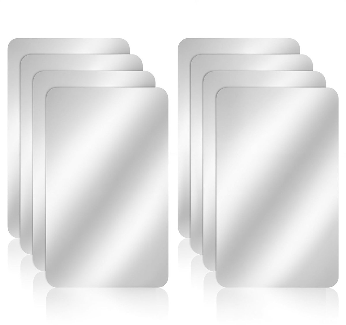 Solidchoice - Set van 8 Acrylic Spiegeltegels voor Wanddecoratie