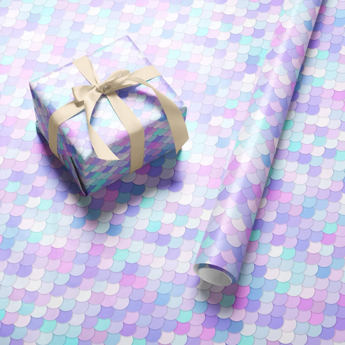 Solidchoice - Zeemeermin Inpakpapierrol 59,4 cm x 3,6 m voor Feestelijke Cadeaus