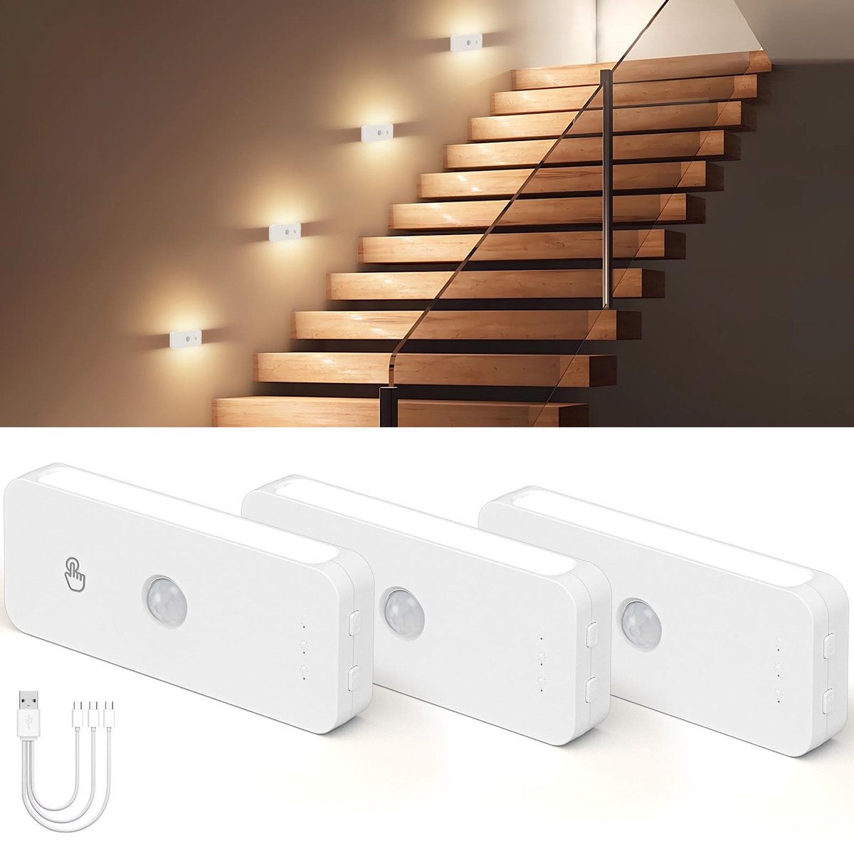 Solidchoice - Draadloze Bewegingssensor Nachtlamp