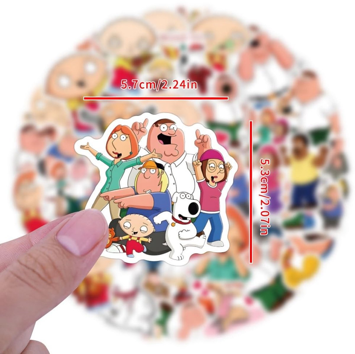 Solidchoice - Set van 60 Coole Cartoon Stickers voor Laptop en Skateboard