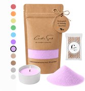 Kaarsenzand | Candle Cocktail | Roze | 1000g Incl. 25 Lonten | Burning Sand | Candle Sand | Kaarspoeder | Poederkaars | 125+ branduren | Met 25 lonten