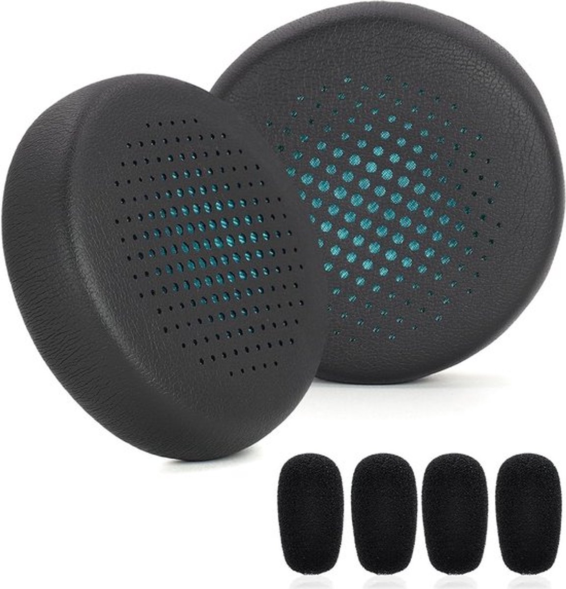 Oorkussens voor Go Work/Go Work Gen 2 Bluetooth headset, kunstleer, zwart, comfortabele vervangingskussens met hoge dichtheid en geluidsisolatie