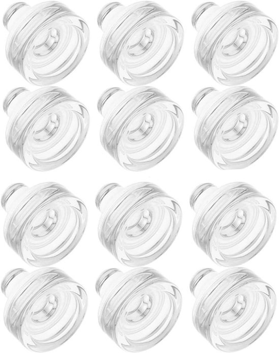 12 stuks 29mm Glazen Silicium Wijnstopper - Herbruikbare Stopper voor Flessen, Champagne en Dranken, Perfect voor DIY Creaties