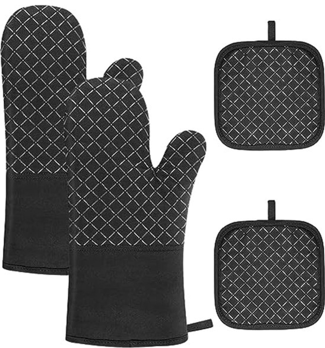 Ovenhandschoenen en Pannenlappen | Katoenen Keukenhandschoenen voor Veilig Bakken en Grillen