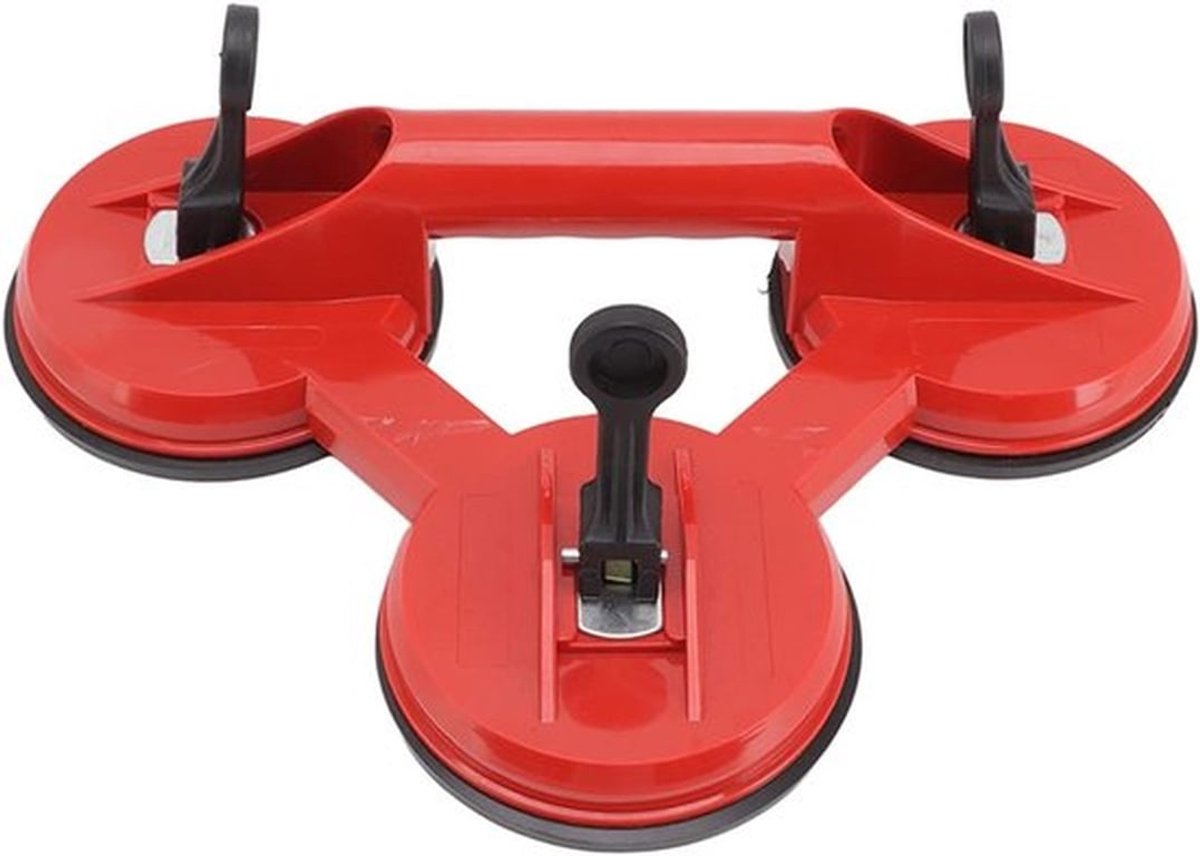Zware Zuignap Glas‑Tegel Hefapparaat 90 kg, Sterke Zuignap met Drie Klauwen voor het Optillen en Verplaatsen van Glas, Tegels, Graniet en Deuren 32,3×22 cm