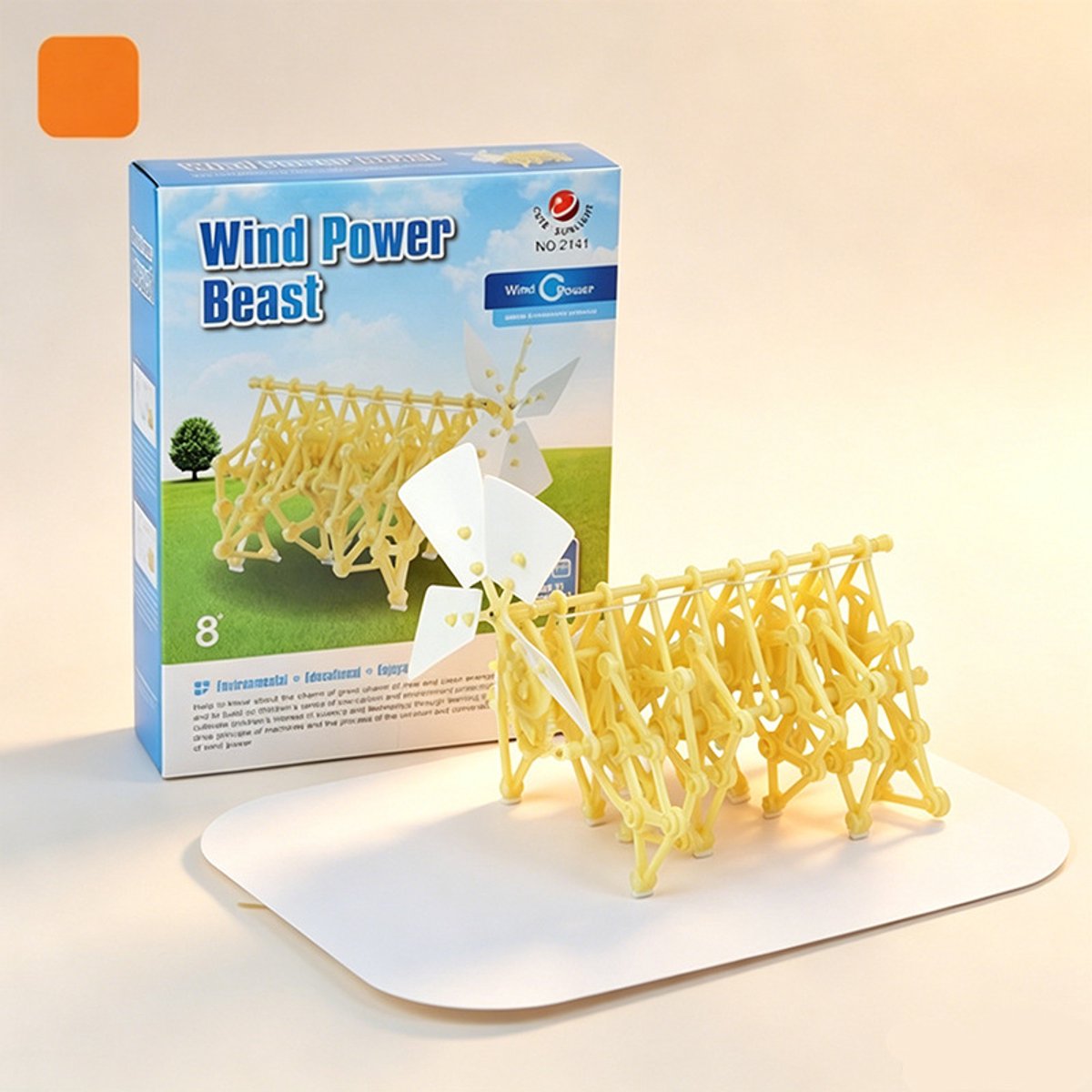 Casalora Mini Strandbeest Bouwpakket - Wind Aangedreven DIY Model Kit - Mechanisch Dier Educatief Speelgoed - STEM Constructieset Cadeau voor Jongeren en Volwassenen