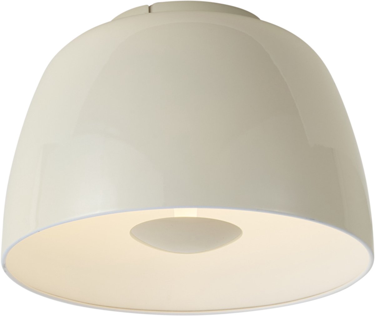 Qazqa led retro plafondlamp - Vera - beige, rond, dimbaar, 30cm, ideaal als hal, slaapkamer en woonkamer lamp